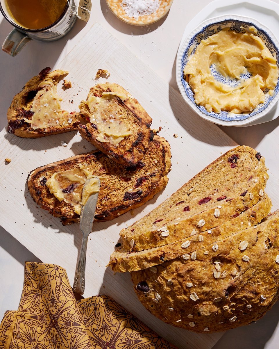 pumpkin cranberry harvest bread from the Ambitious Kitchen Cookbook