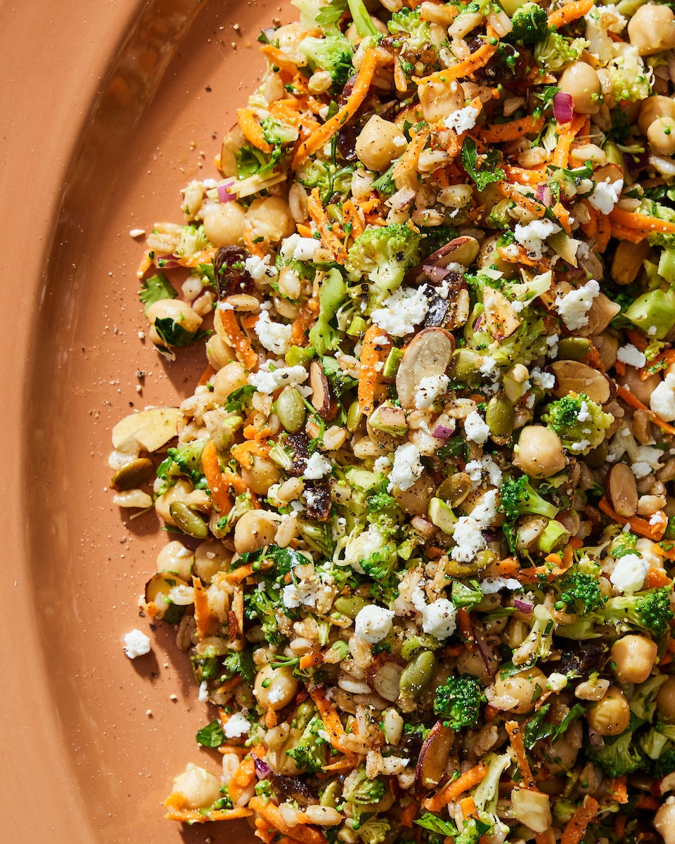 broccoli salad on a plate