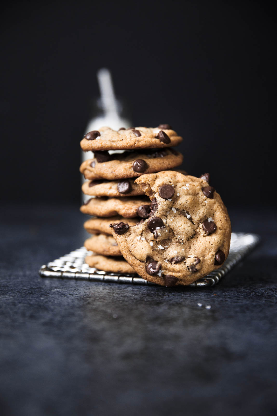 Best Brown Butter Chocolate Chip Cookies in a stack