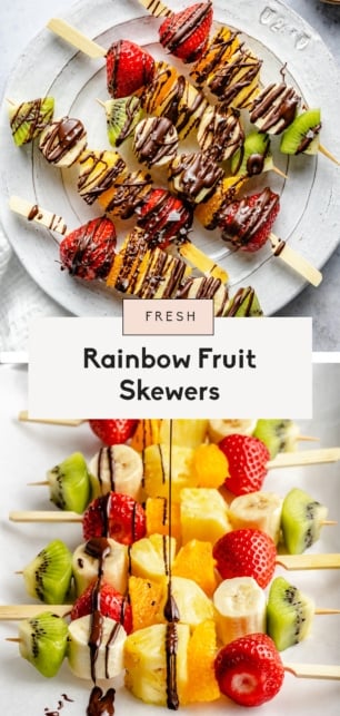 collage of fruit skewers