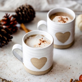 chai ginger latte in two mugs