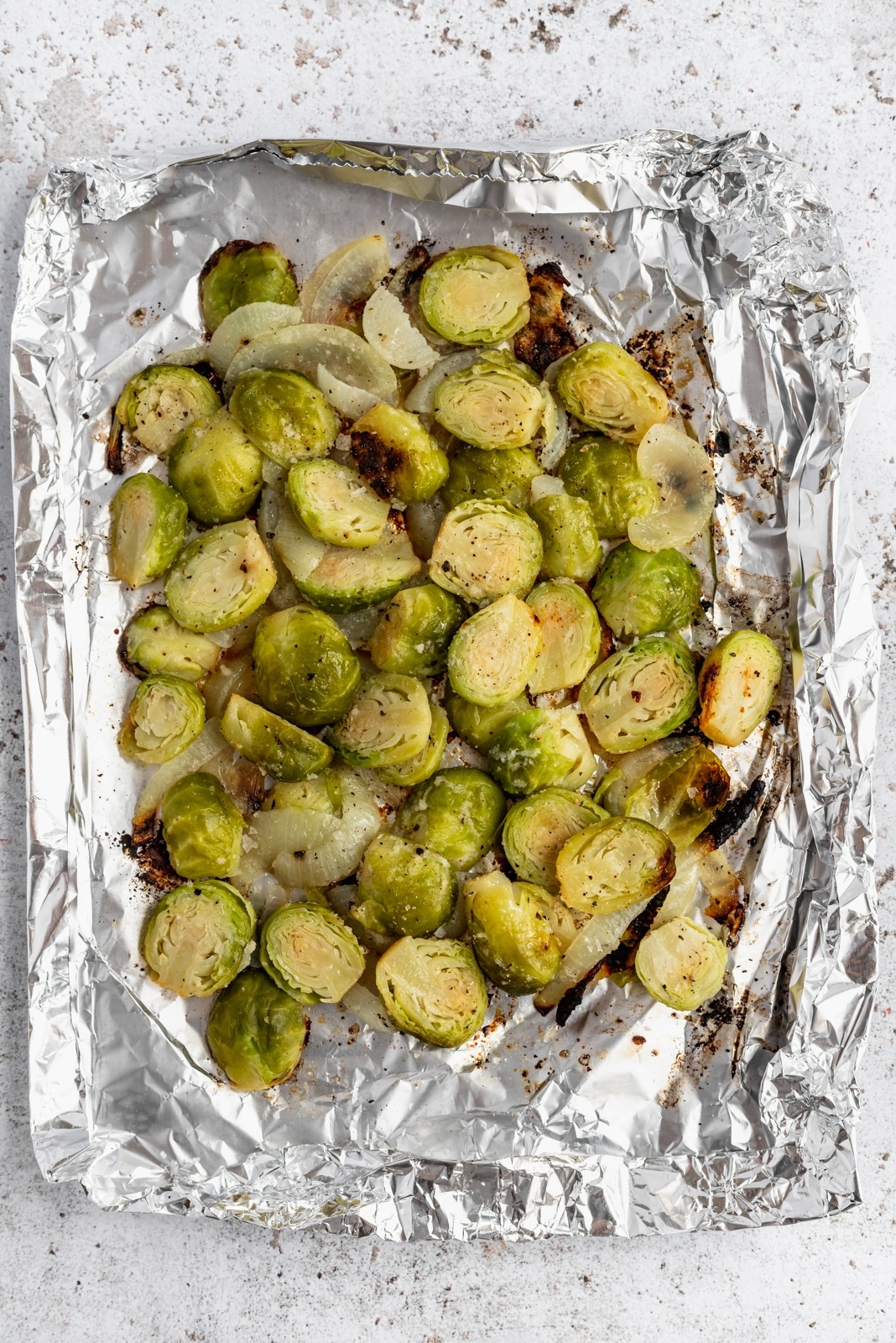 vegetables in a foil pack for grilling