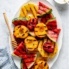 grilled fruit on a platter