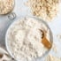 homemade oat flour in a bowl