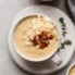 cauliflower broccoli cheddar soup in a bowl