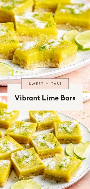 collage of lime bars