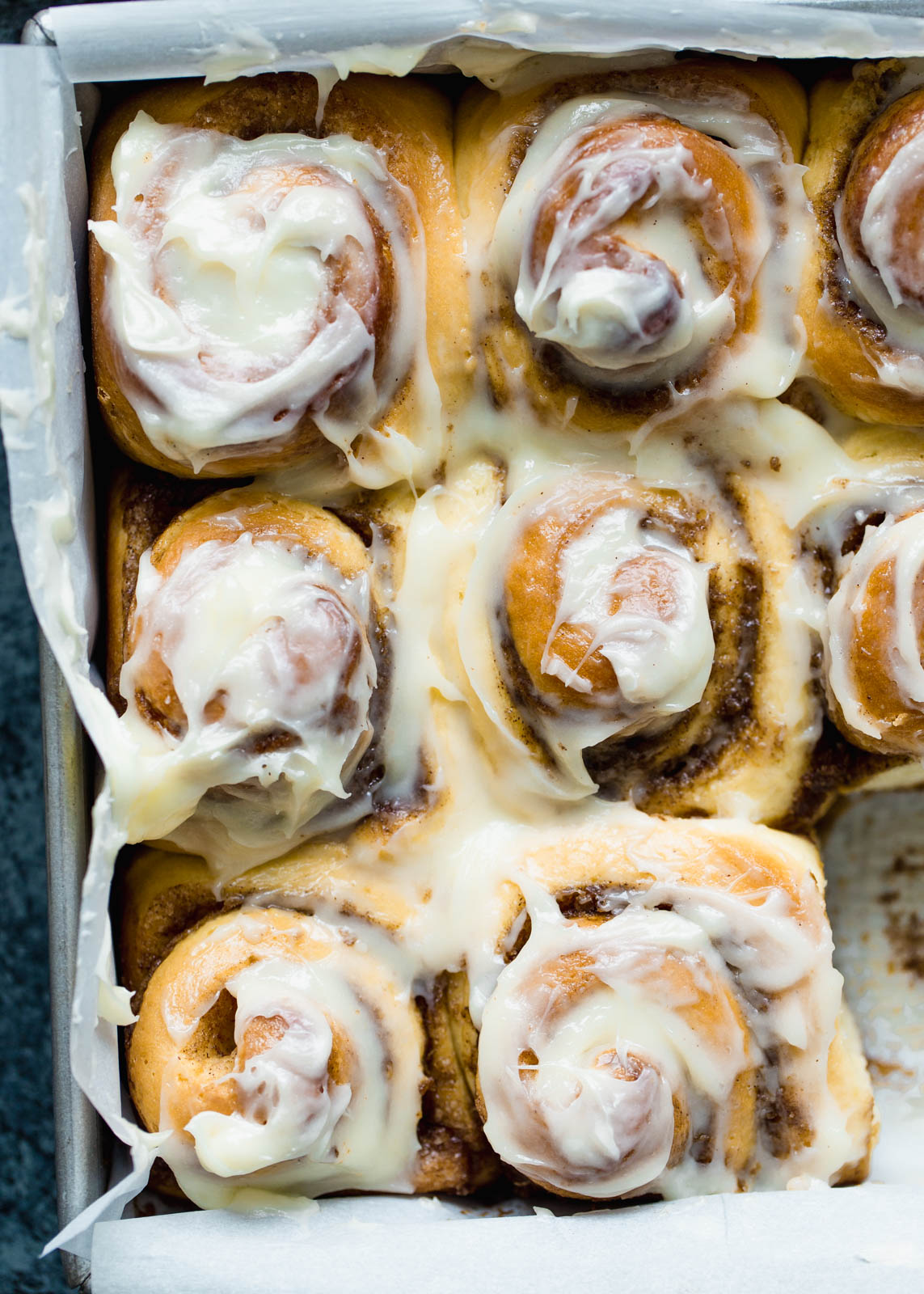 the best cinnamon rolls in a baking pan