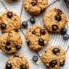 blueberry breakfast cookies on a wire rack