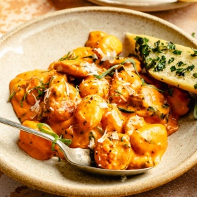 tomato gnocchi in a bowl