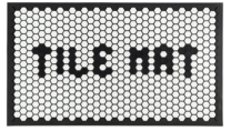 black and white customizable tile mat