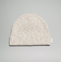 light grey ribbed beanie