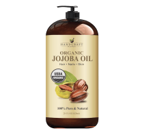 bottle of jojoba oil