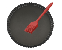 tart pan with a brush